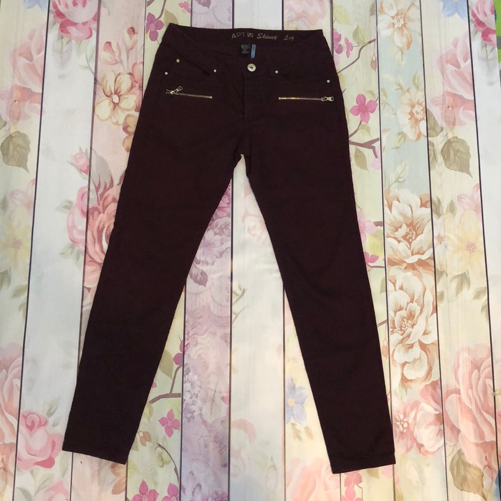 Burgundy Skinny Jeans
